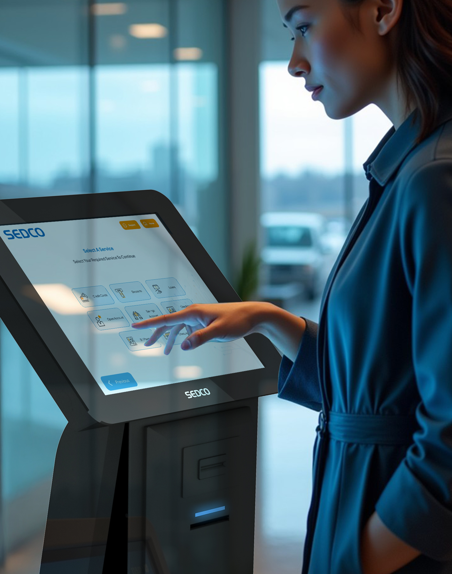 screenshot of SEDCO Queue Management System